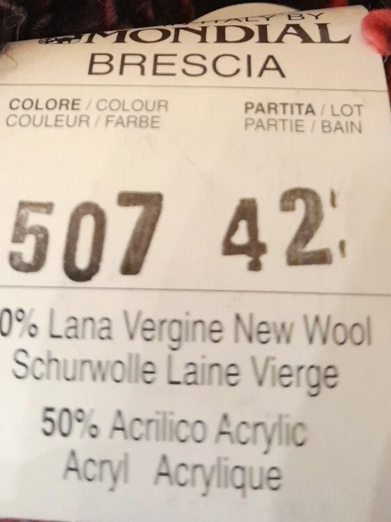 9 NWT Balls Mondial Opera 50% new wool 50% acrylic mixed colors Italy  - Image 2 of 4