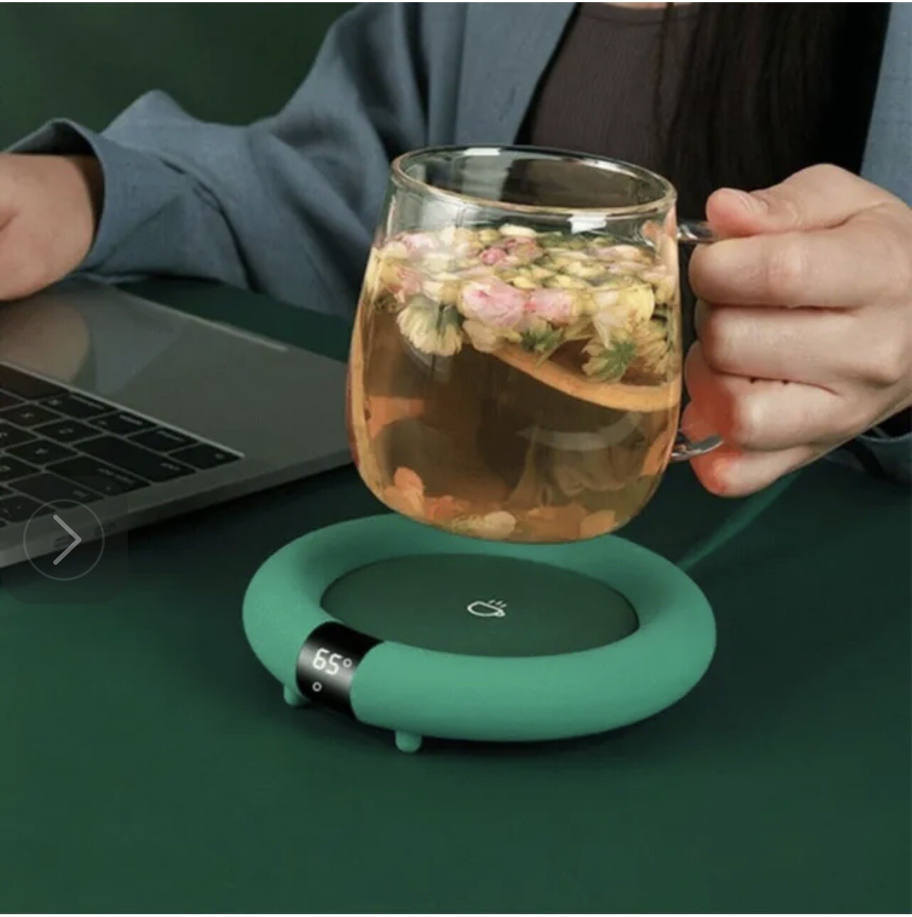 Electric Beverage Cup Warmer Heating Coasters Plate Pad for Cocoa Tea Water Milk