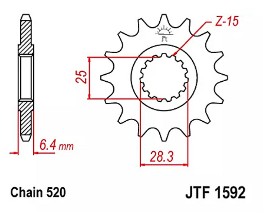 2006-2024 Yamaha Raptor 700 YFZ450R 2009-2024 JT Sprockets Front