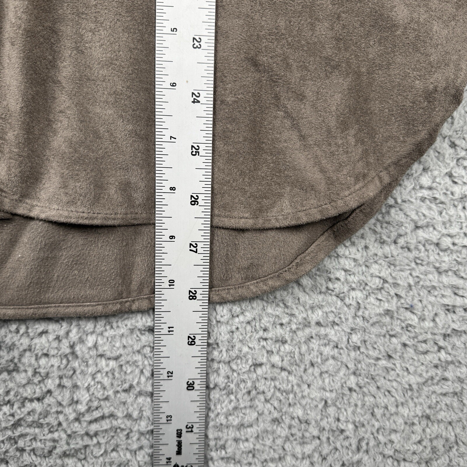 Max Studio Long Sleeve Button Down Suede Like Blo… - image 5