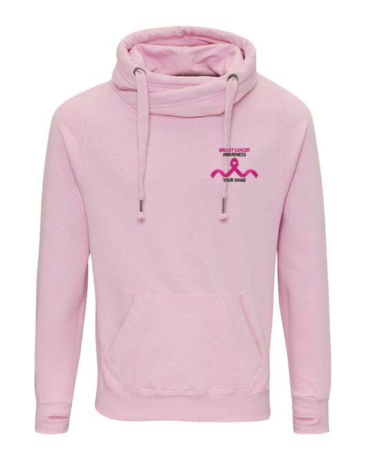 Disfraz Personalizado Bordado Just hoods Awdis Tu Nombre Cáncer de Mama Mujer