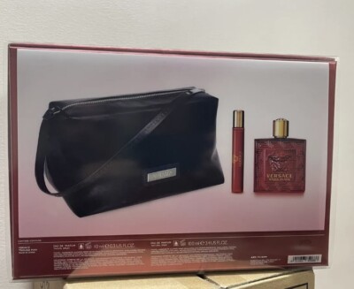Versace Eros Flame 3pc Gift Set Includes 3.4oz+10ml Edp