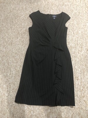 black wedding dress say yes to the dress Fenny Mini Dress Pinstripe