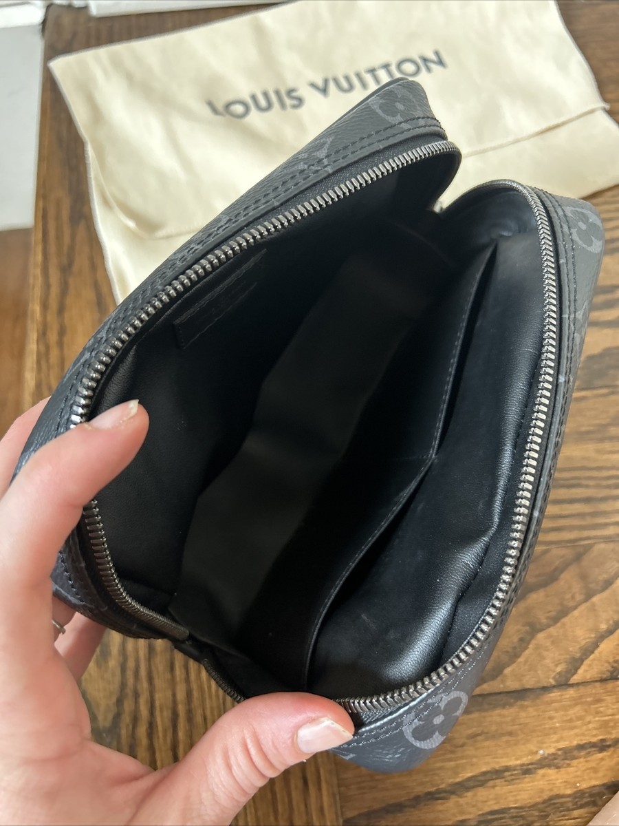 Louis Vuitton Toilet PM Toiletry Pouch Monogram Eclipse Black Gray 