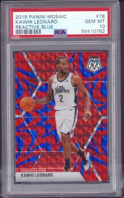 2019-20 Mosaic Kawhi Leonard Reactive Blue PSA 10 Clippers