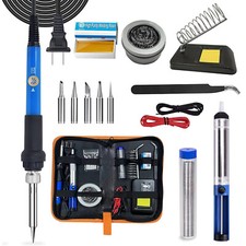 Soldering Iron Kit Gun 60W Electric Welding Tool Solder Wire Desoldering Pump US