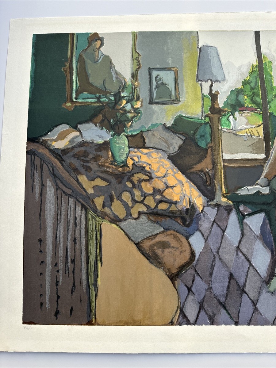 ITZCHAK TARKAY LITHOGRAPH LARGE PORTRAIT INTERIOR FAMOUS