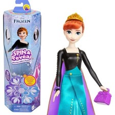 Mattel HXD27 - Disney Frozen - Spin & Reveal - Anna Puppe + Überraschungen
