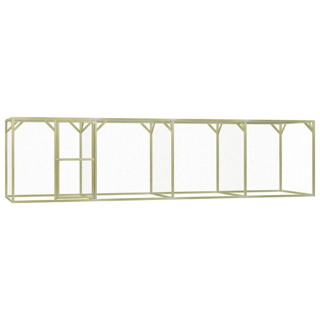 BD - BD Gallinero de madera de pino impregnada 1,5x6x1,5 m