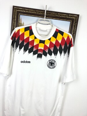 Vintage 90's Adidas Germany Football Shirt Soccer Jersey Train
