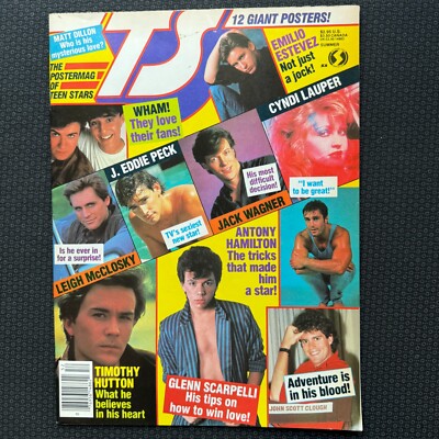 TS TEEN STARS POSTER MAGAZINE Summer 1985 Wham, Cyndi, Dillon, Hutton MINT