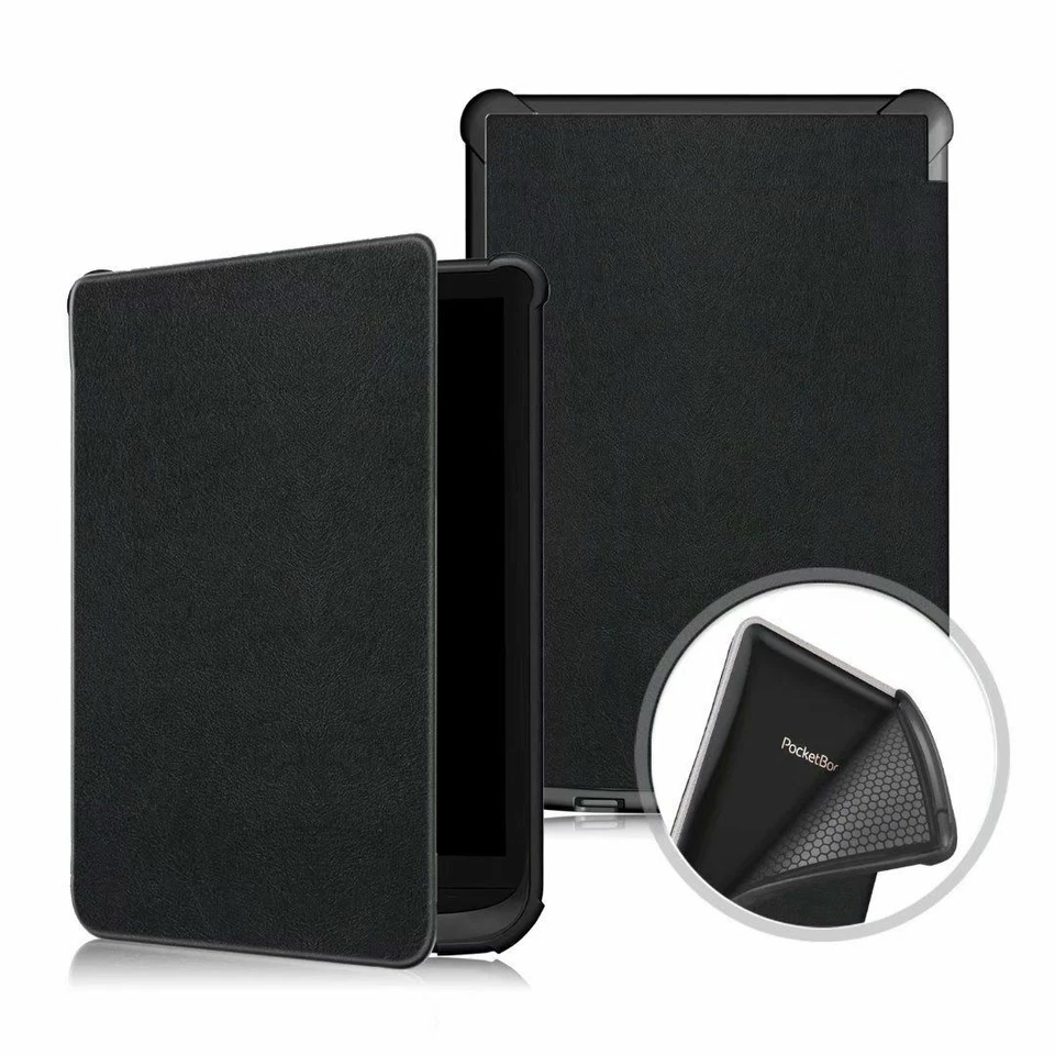 Funda inteligente con soporte de cuero tipo folio para PocketBook Touch Lux 4/5 HD3 627 632 Foto 4 de 4