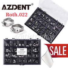80Pcs AZDENT Dental Orthodontic Bands with Buccal Tube Roth.022 1st Molar 16 -35