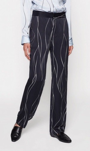 Equipment Lita Hose Seidenmischung gerade Hose Eclipse schwarz Größe 2 NEU $ 395 - Bild 2 von 5