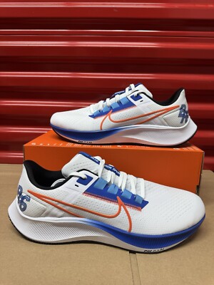 Nike Air Zoom Pegasus 38 DQ8575 100 White / Orange - Blue - Mens Size 12 New