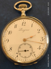 Longines Antique Silver Po ket Watch 48 mm working
