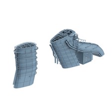 SSMODEL 1/144 1/200 1/350 Model Upgrade Parts Japanese Navy Maya Chimneys 2pcs