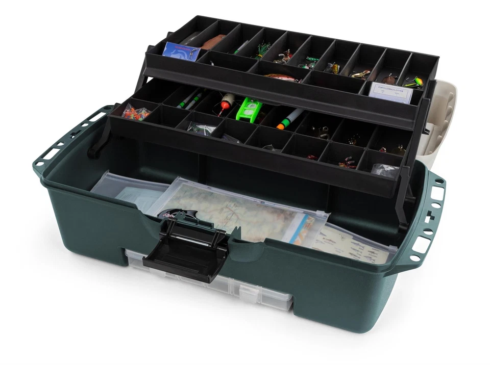 NORMANI Angelbox Angelkoffer Angelgerätekoffer Gerätekasten mit ausziehbaren Fächern