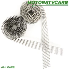 ALL-CARB 1200Pcs 1-1/2" Ring Shank Siding Nails 15 Degree Wire Coil Stainless