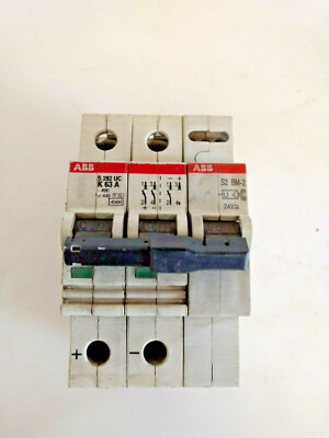 Abb Circuit Breaker S2 Uc K 63 A S2 Bm 2 Aux Switch Ebay