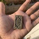 Antique or old bell metal bronze jewelry stamp die seal miniature sized.