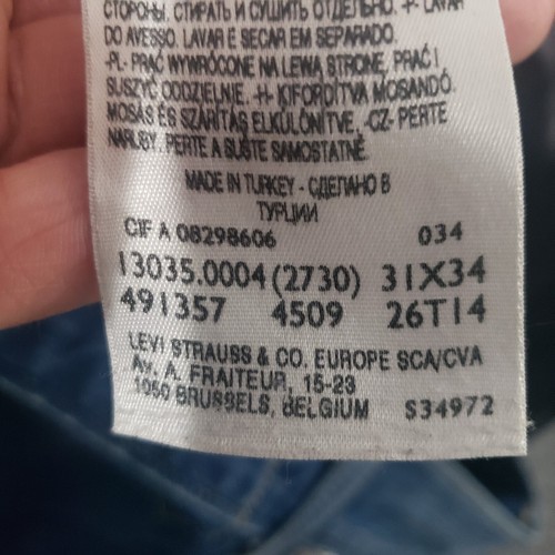 Levis Engineered Jeans 31x32 Costuras Retorcidas Bigotes Lavado Piedra Azul - Imagen 6 de 11