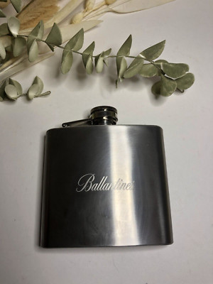 Edelstahl Whisky Flasche / Flakon - Ballantine's Gravur