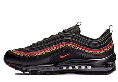 black red and cheetah print air max 97