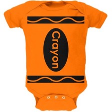Crayon Costume Orange Soft Baby One Piece