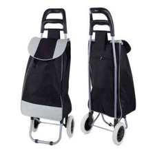 35L Shopping Trolley Large Lightweight Folding Waterproof Bag 2 Wheels Cart
