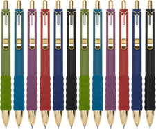 Gel Pens Black Ink Pen 0.5Mm Fine Point Pens Smooth Writing Retractable Office S