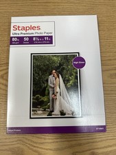Staples Ultra Premium Glossy Photo Paper, 8.5"W x 11"L, 50/Pack 19891-CC 