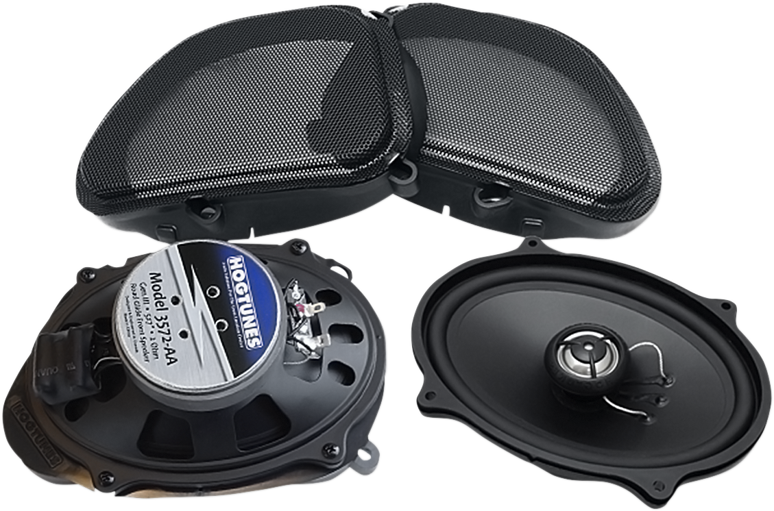 Hogtunes Black 5x7 Front Fairing Speakers 2006-2013 Harley Touring