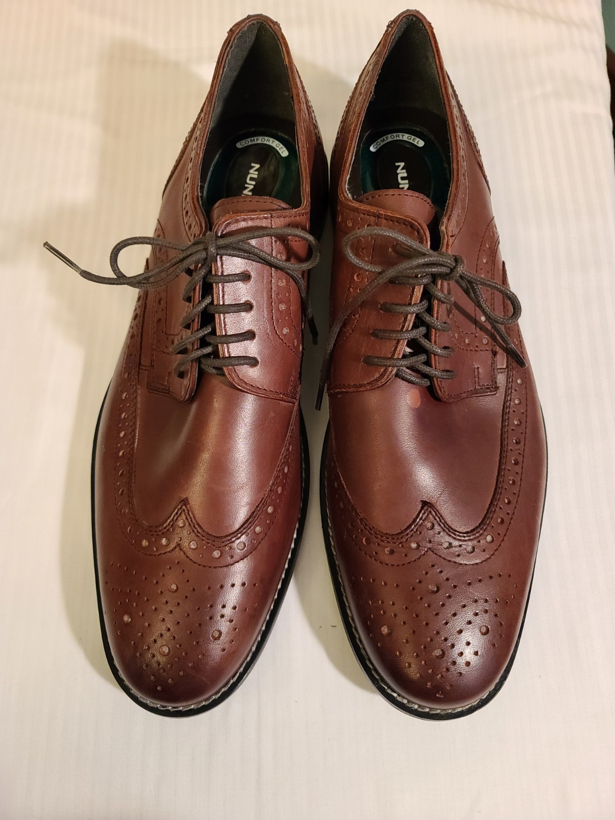 SAOLA Scarpe Oxford Nunn Bush Comfort Gel da uomo in pelle marrone alare 84525 200 taglia 12 M