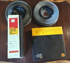 LOT 4 Kodak Carousel Transvue 80  140 Slide Photo Trays Projector Tray W/photos