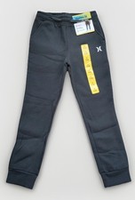 Hurley youth fleece jogger SMALL 7/8 black gray elastic waistband