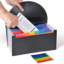 Accordion File Organizer, 13 Pocket Expanding File Folder