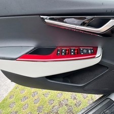 Window Switch Panel Trim Covers Compatible with Kia EV6 2022-2026 Red