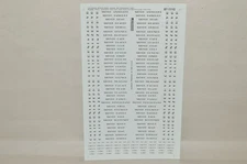HO scale Microscale decals 87-1110 California Zephyr passenger car names