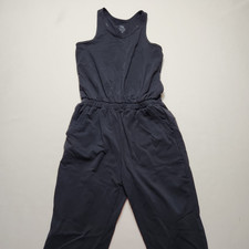 Athleta Girl Athletic Jumpsuit Sleeveless Girls Size 12 Large Black R3
