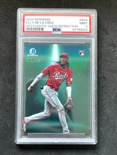 2024 Bowman Chrome Elly De La Cruz RC Spotlights Aqua Refractor /125 PSA 9