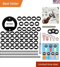 Bottle Opener Insert - 50 Sets Stainless Steel Inserts Kit with Screws Screwd...