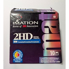 Imation 2HD 10 Pack 3.5-inch IBM Formatted High Density Diskettes 1 2HD Maxwell