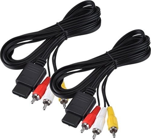 2 Packs 6FT Replacement Composite AV Cable Cords For Nintendo N64 SNES - Picture 3 of 3