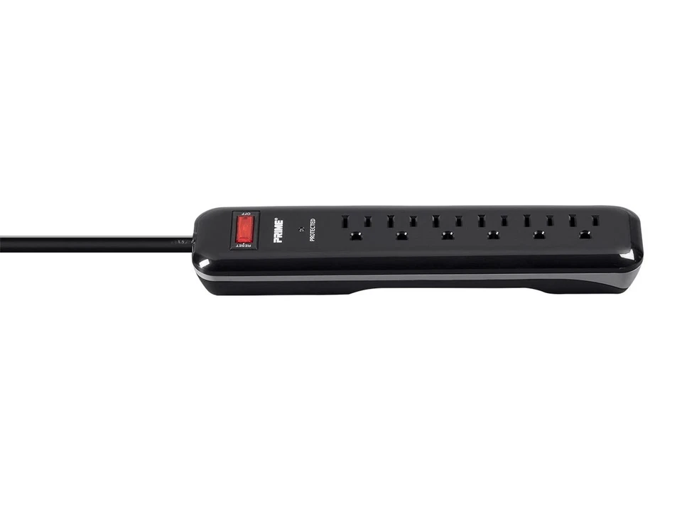 6 Outlet Surge Protector Power Strip with Low-Profile Plug with 4ft Cord. - Image 4 of 4