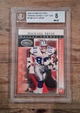 2000 Donruss Preferred QBC - Michael Irvin #6 Graded Series 1/1125 BGS 8