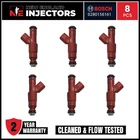 Reman 87-98 Jeep 4.0L Bosch Fuel Injectors Set of 6 12 Hole Cherokee W Adapters