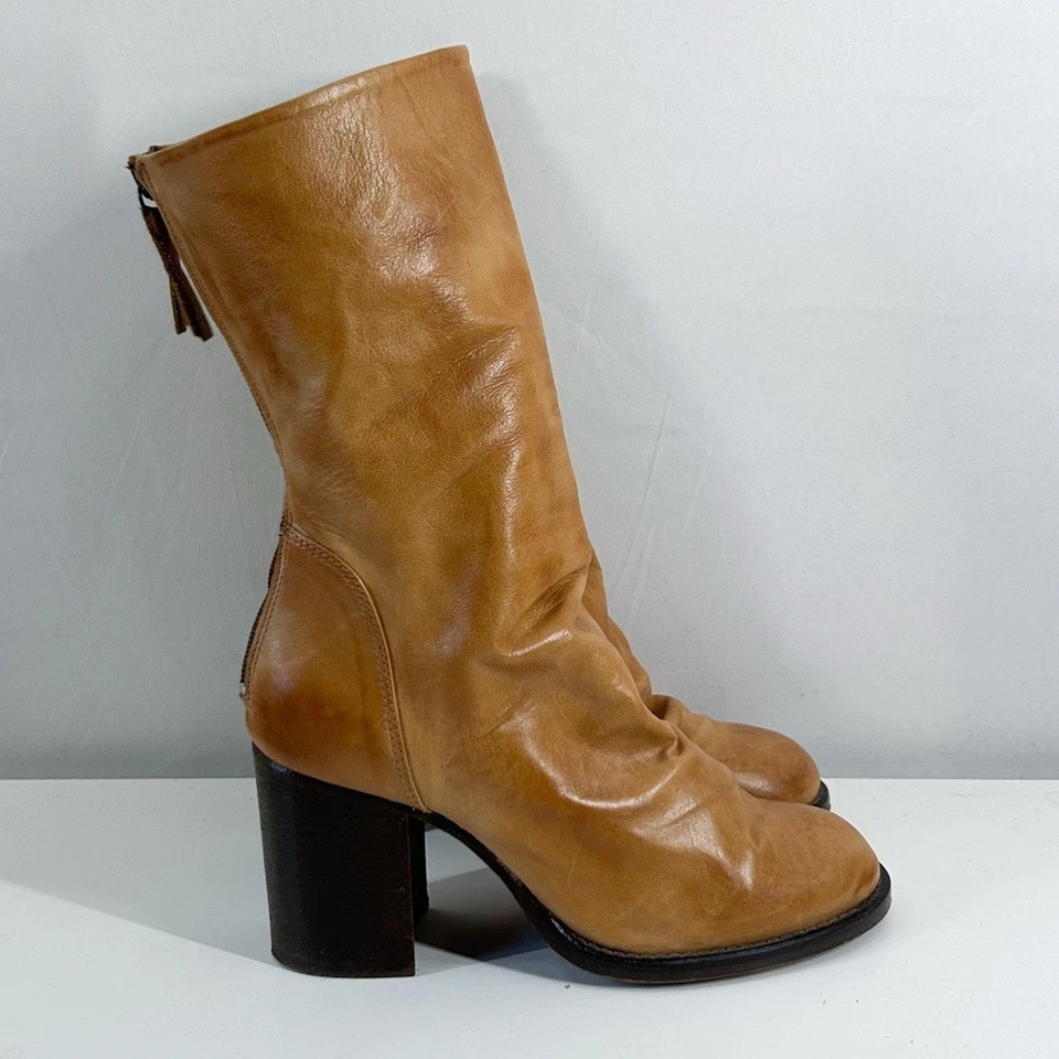 Botines holgados de cuero camel Free People Elle talla 6 Foto 2 de 4