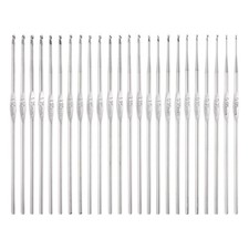 Stainless Steel Crochet Hook Set 0.6mm-1.9mm Knitting Needles 24Pcs