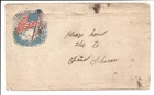 Union Patriotic Cover Handcarried to Ohio Soldier with Original Letter 1864